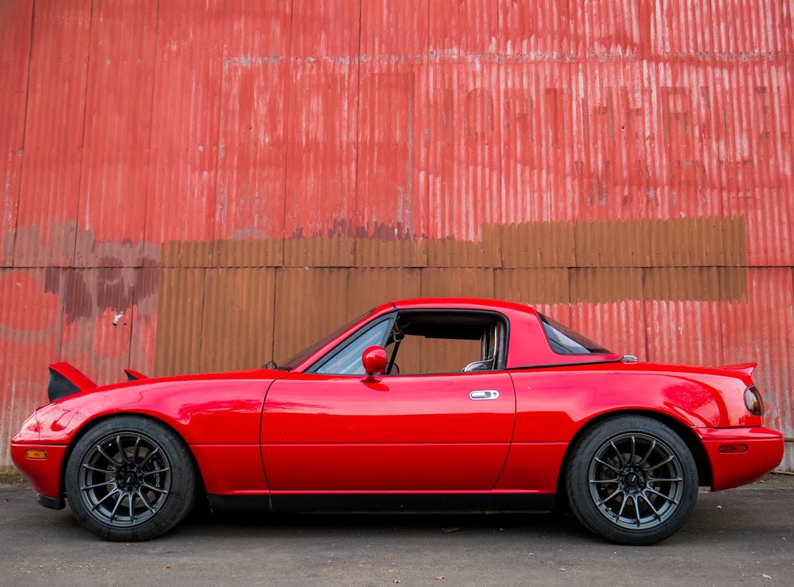 crimson miata side shot